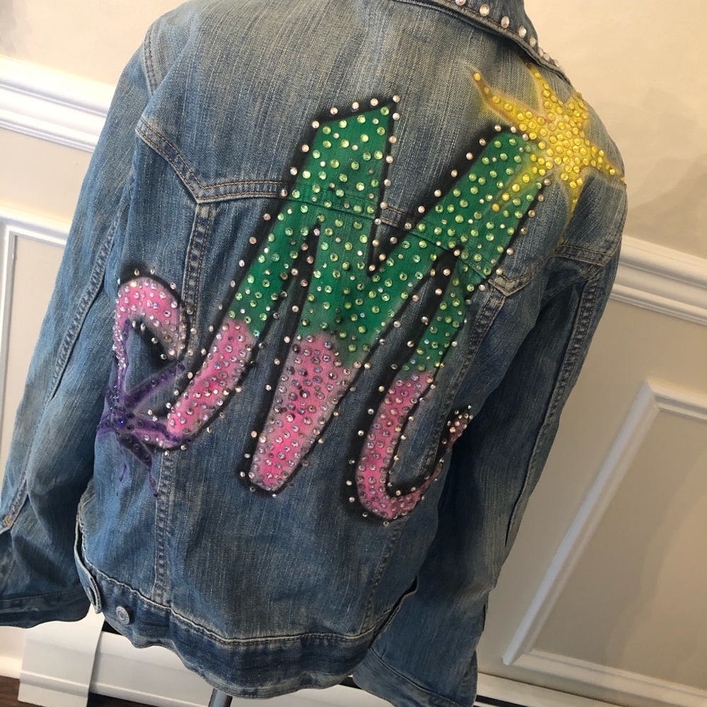 Custom Denim Airbrushed Jacket - image 1